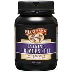 Barlean's frasco frontal mostrando cápsulas y cantidad 120ct para conveniencia