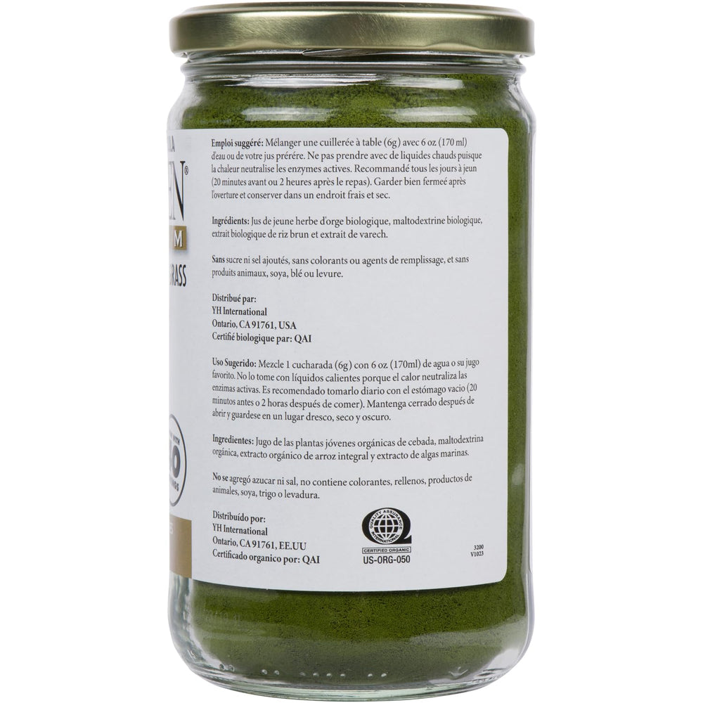BARLEYGREEN detalle de etiqueta con lista de ingredientes y información limpia