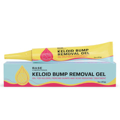 Base Laboratories envase frontal del gel para bultos de queloide, presentación 2 oz y beneficio calmante