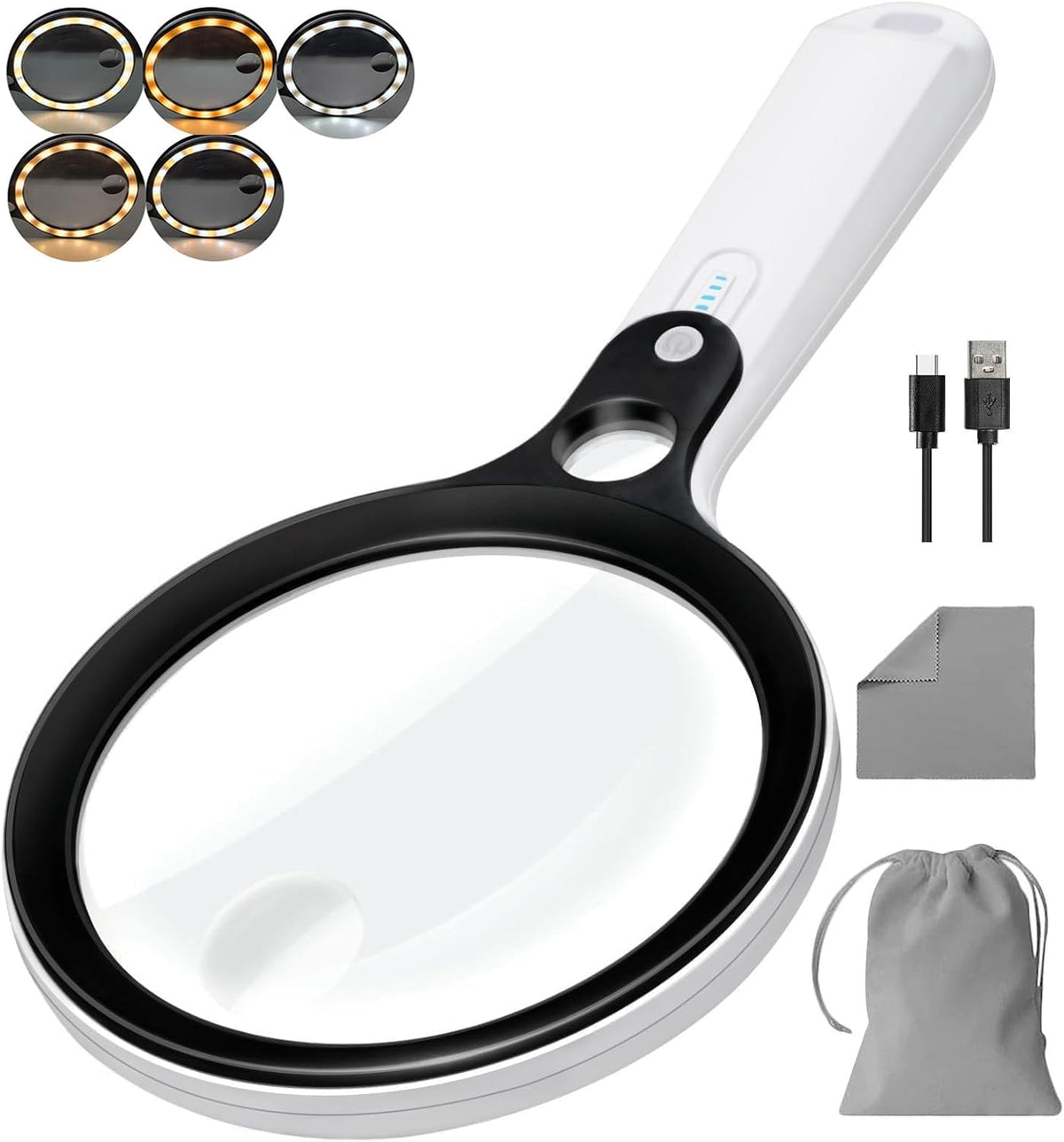 BASEJKCO lupa frontal mostrando diseño y manejo ergonómico