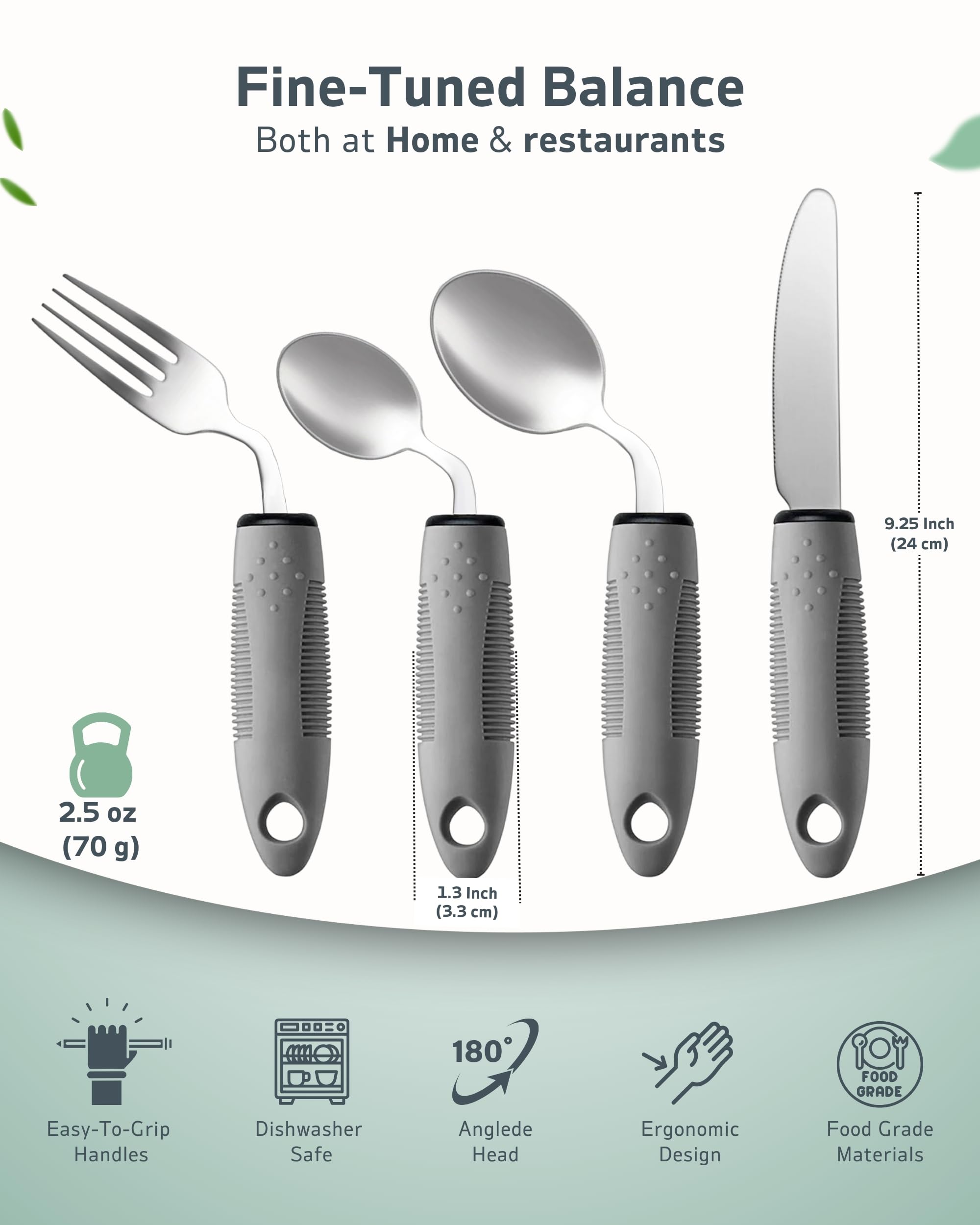 BaseSmall tenedor con peso 2.5 oz comparado para mostrar estabilidad