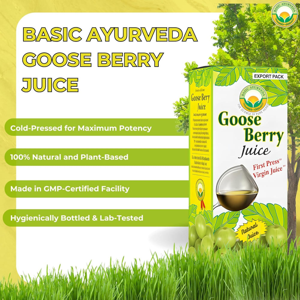 Basic Ayurveda botella con etiqueta legible que resalta sin azúcares añadidos