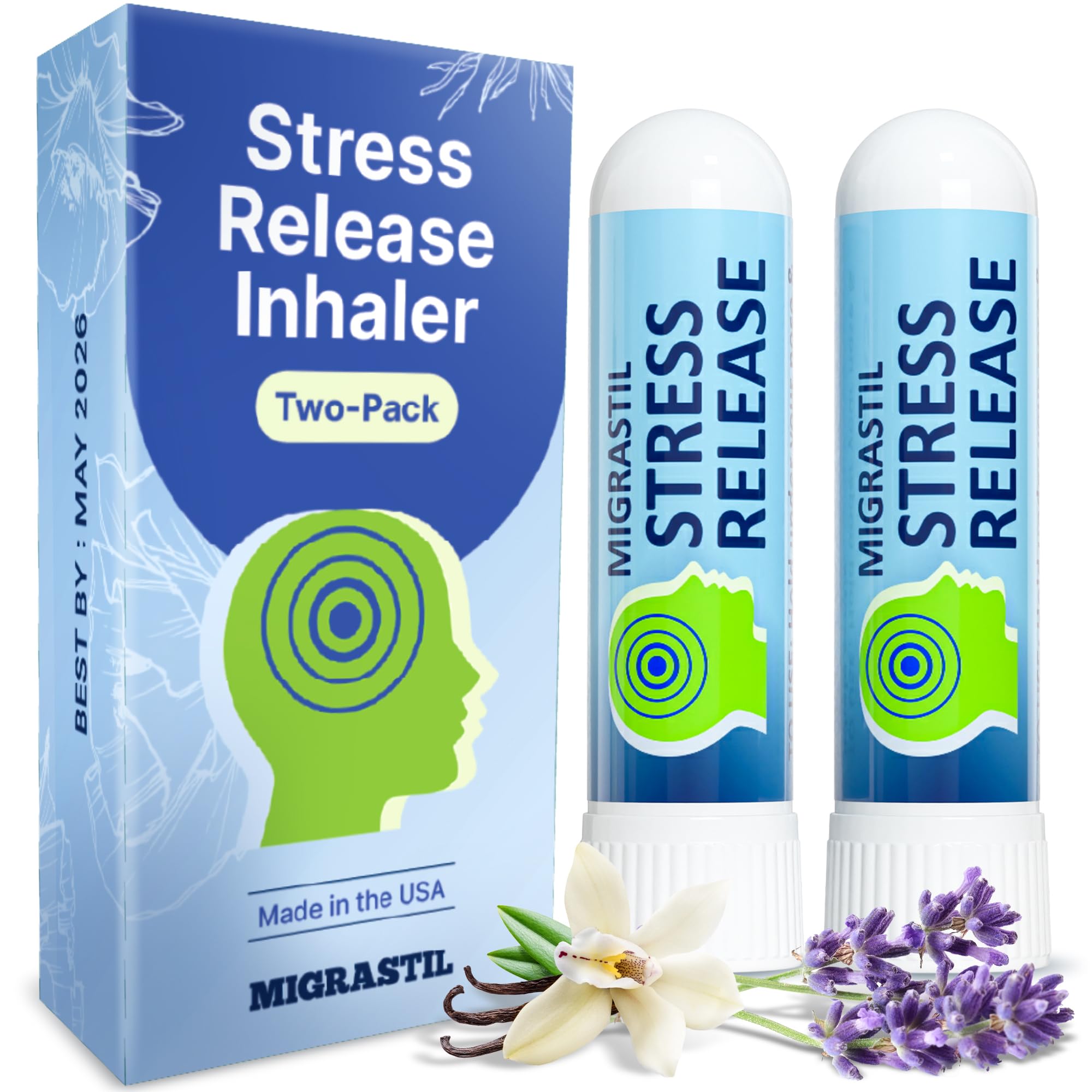 Basic Vigor inhalador pack frontal mostrando dos tubos, portátil y conveniente