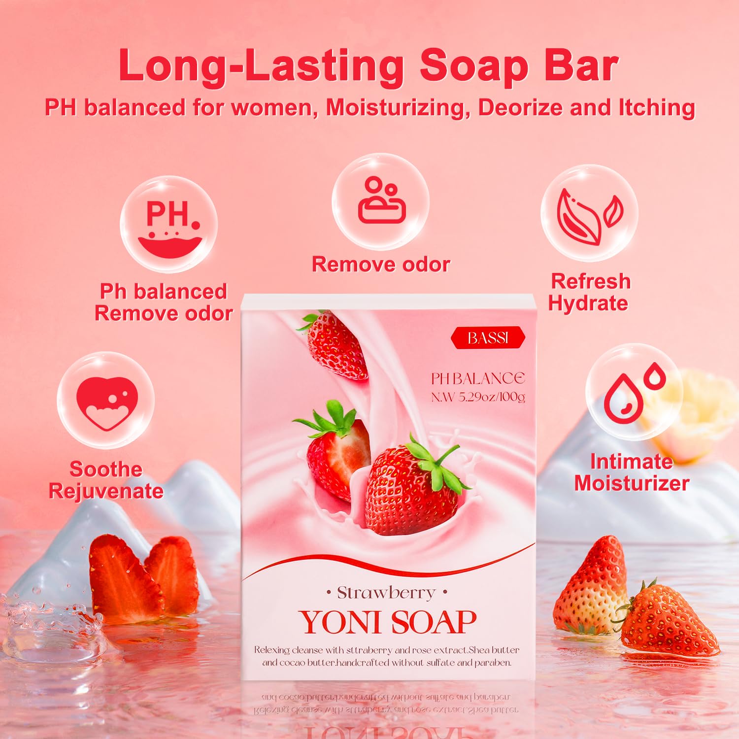 BASSI aceite yoni aplicado en manos para piel más flexible