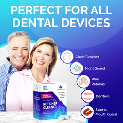 Bastion aparato dental sumergido remojando para eliminar manchas