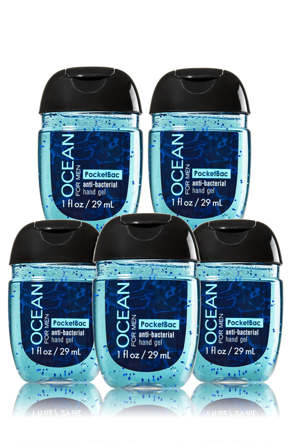 Bath & Body Works Ocean envase frontal pequeño, gel práctico para limpiar manos