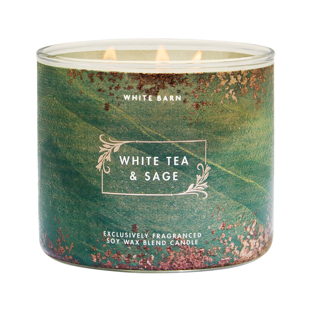 Bath & Body Works vela frontal mostrando tarro elegante y aroma fresco