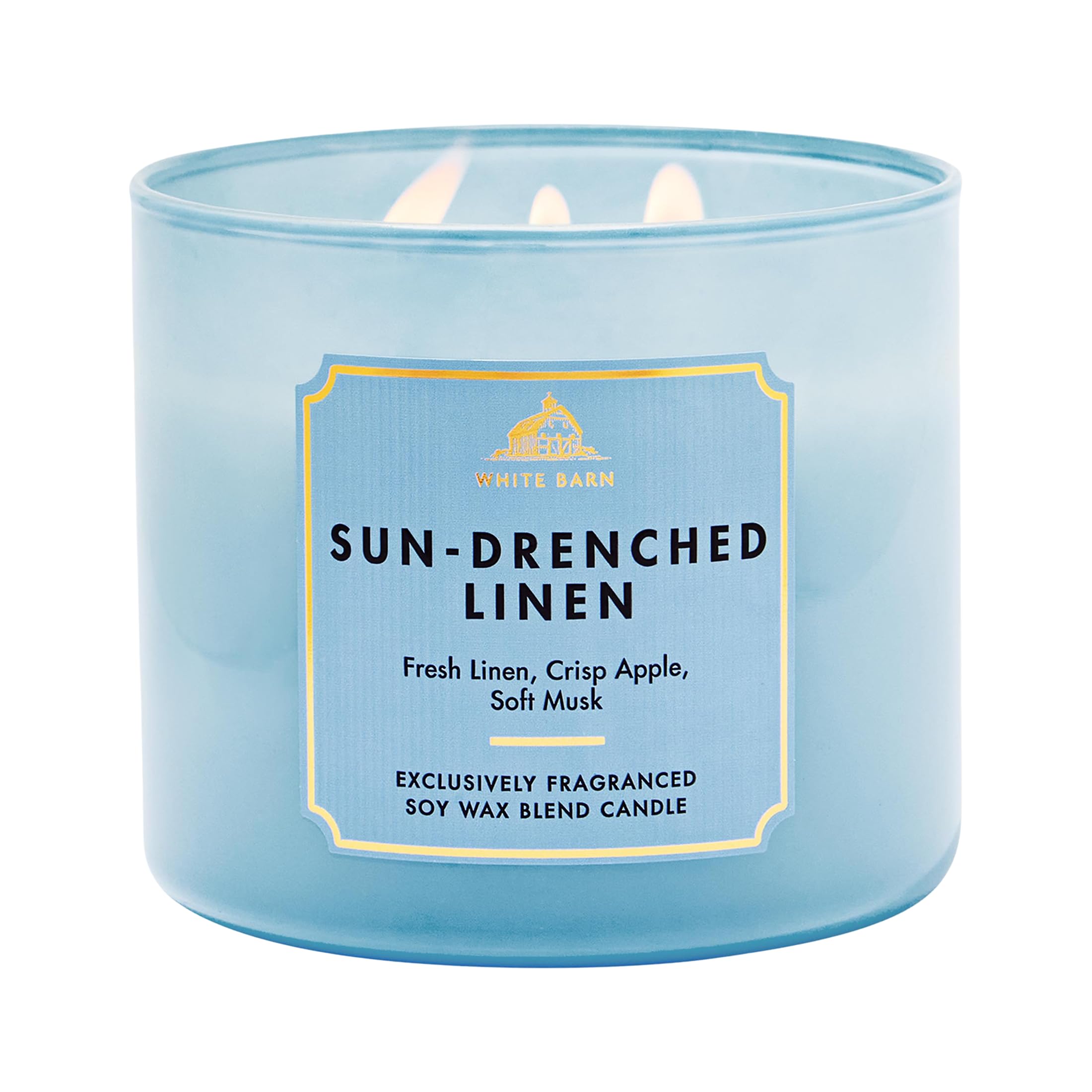 Bath & Body Works vela frontal mostrando frasco elegante y aroma fresco