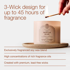Bath & Body Works detalle de la cera soy blend para combustión uniforme