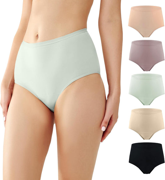 BATTEWA vista frontal del pack de 5 bragas, protección discreta
