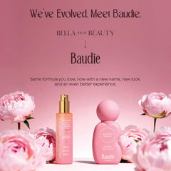 Baudie textura pulverizada en piel, sensación fresca inmediata