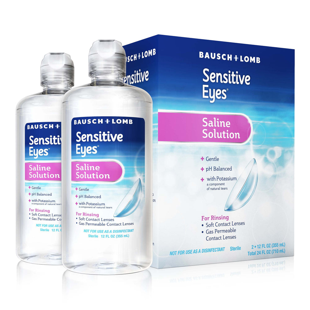 Bausch + Lomb botella frontal mostrando envase y volumen, facilita identificación rápida