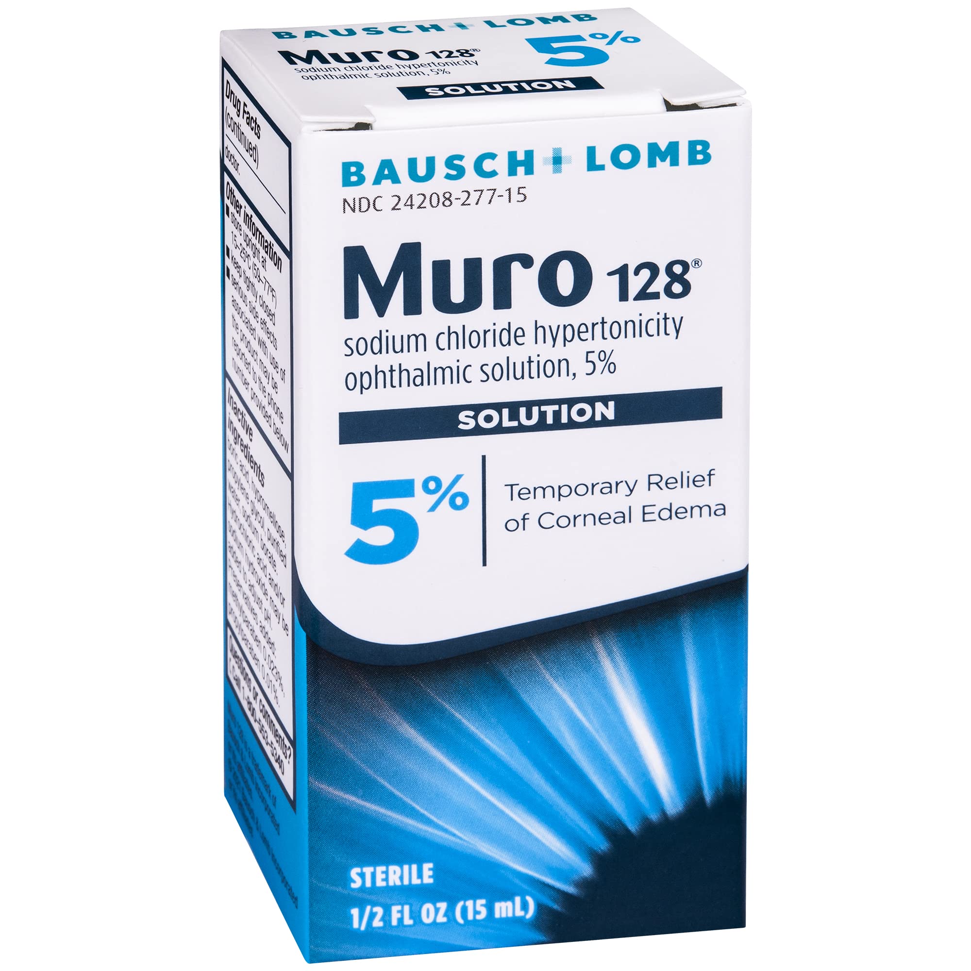 Bausch + Lomb Muro 128 frasco en baño sobre repisa, almacenamiento doméstico seguro