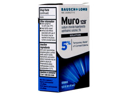 Bausch + Lomb Muro 128 etiqueta con NDC y detalles importantes para el usuario