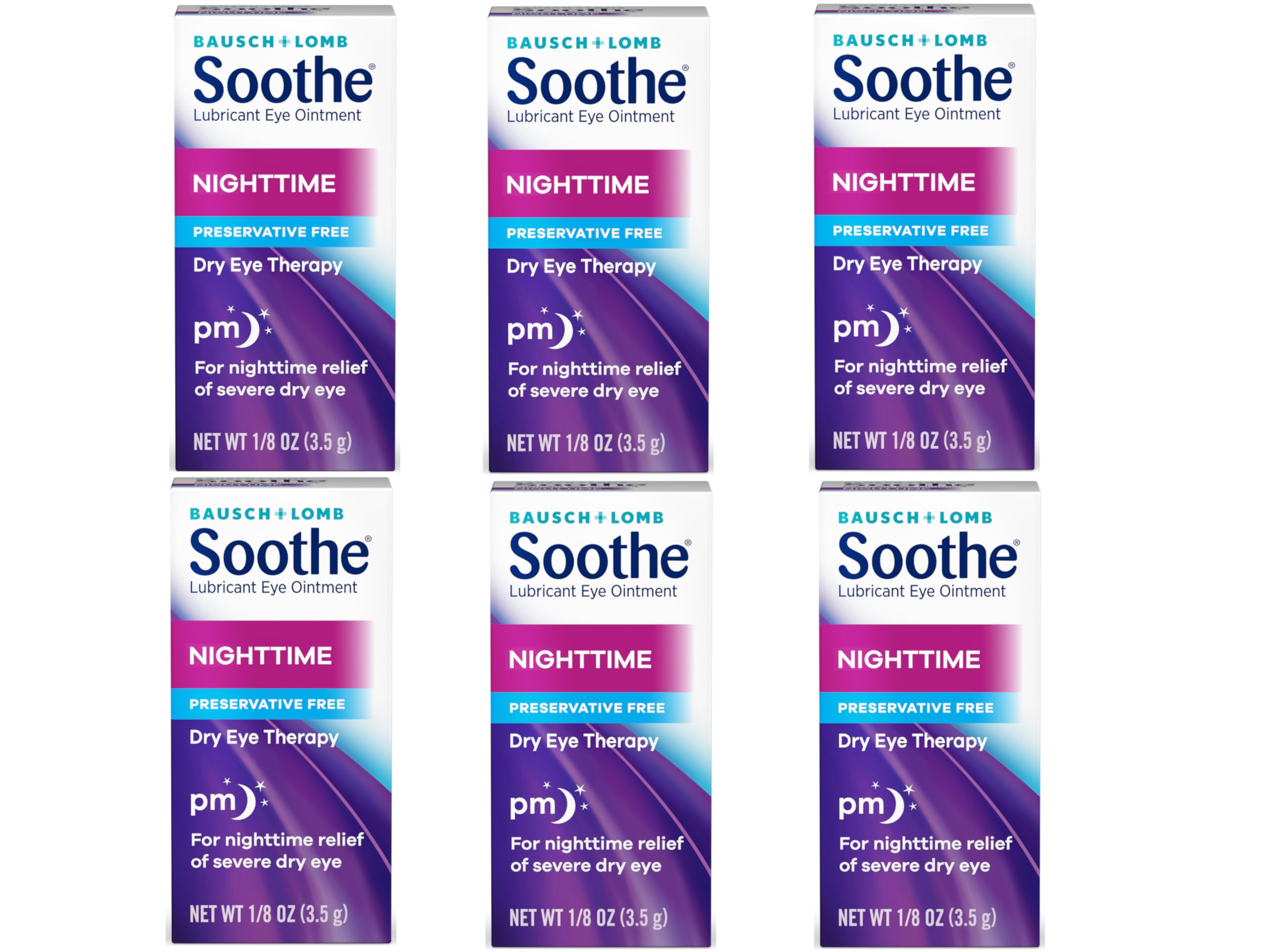 Bausch + Lomb Soothe frente del tubo mostrando etiqueta y tamaño conveniente