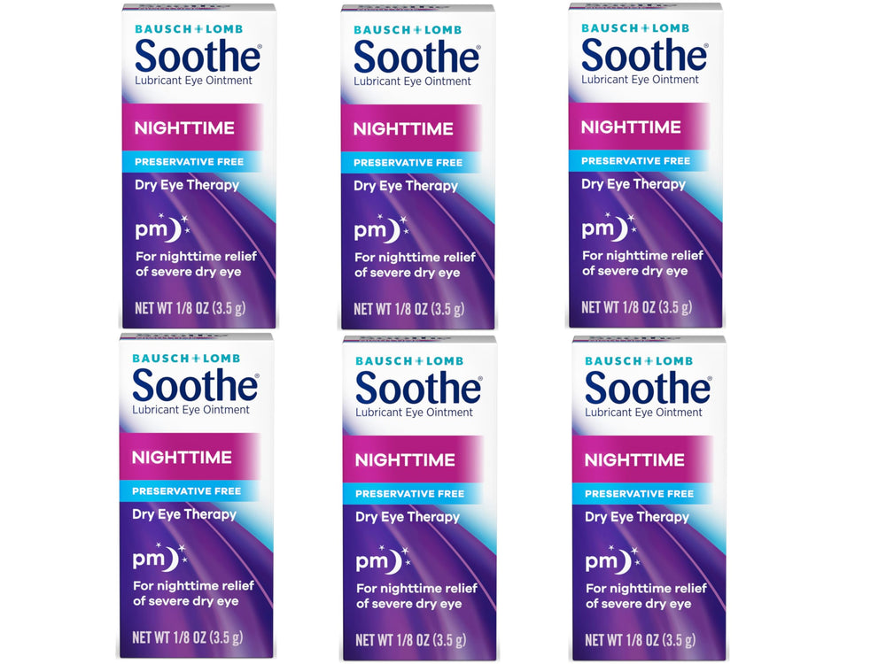 Bausch + Lomb Soothe frente del tubo mostrando etiqueta y tamaño conveniente