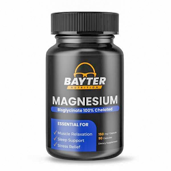 Bayter Nutrition frasco frontal mostrando etiqueta y beneficio de alta absorción