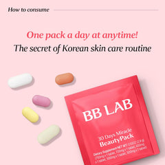 BB LAB etiqueta con lista de ingredientes y beneficios claros para confianza