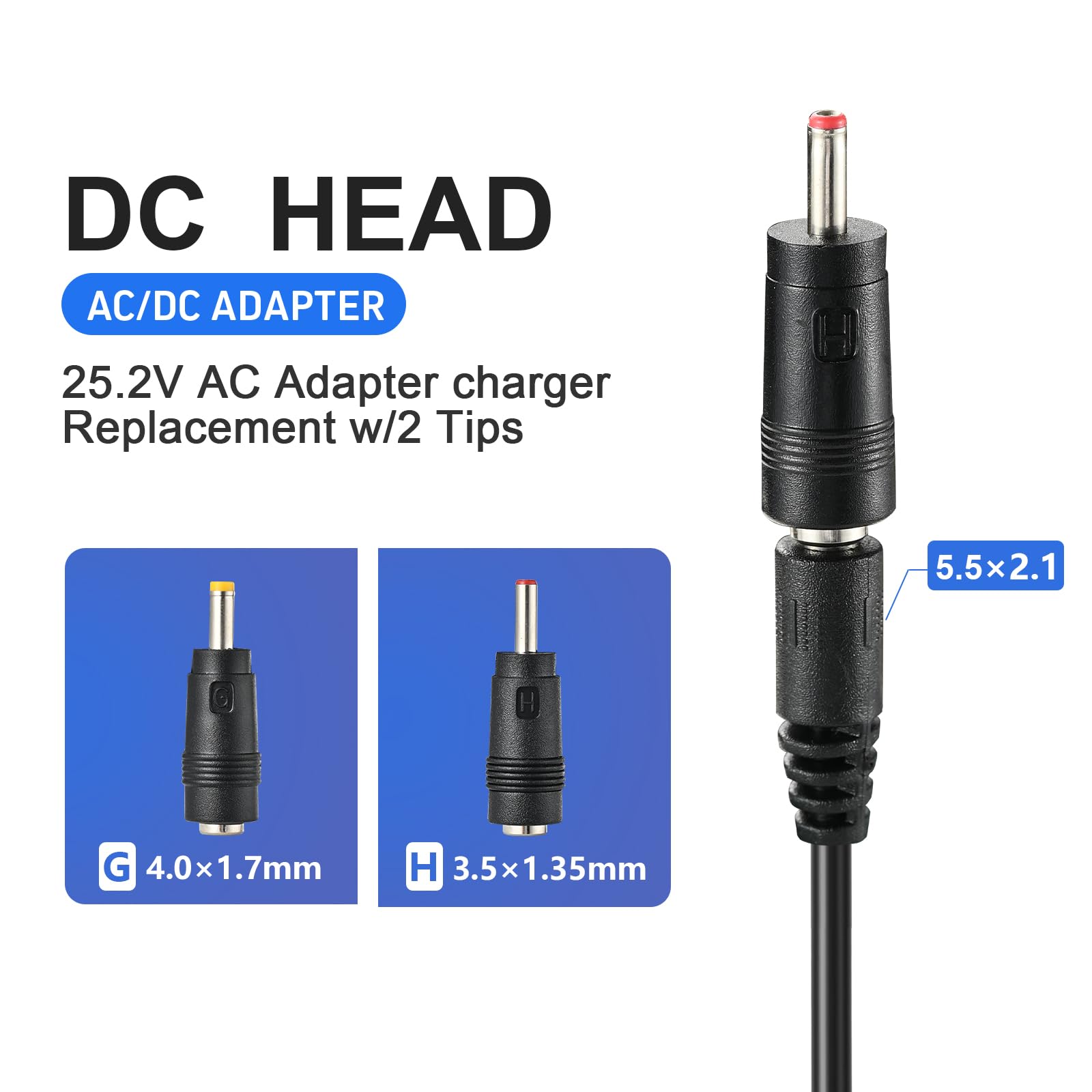 Bccxzm conector 5.5x2.1mm detalle, ajuste firme y protección