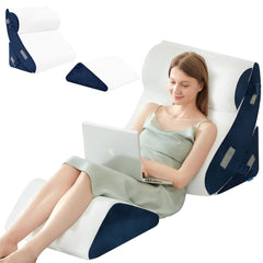 BDEUS set frontal mostrando cuñas y almohadas, soporte completo