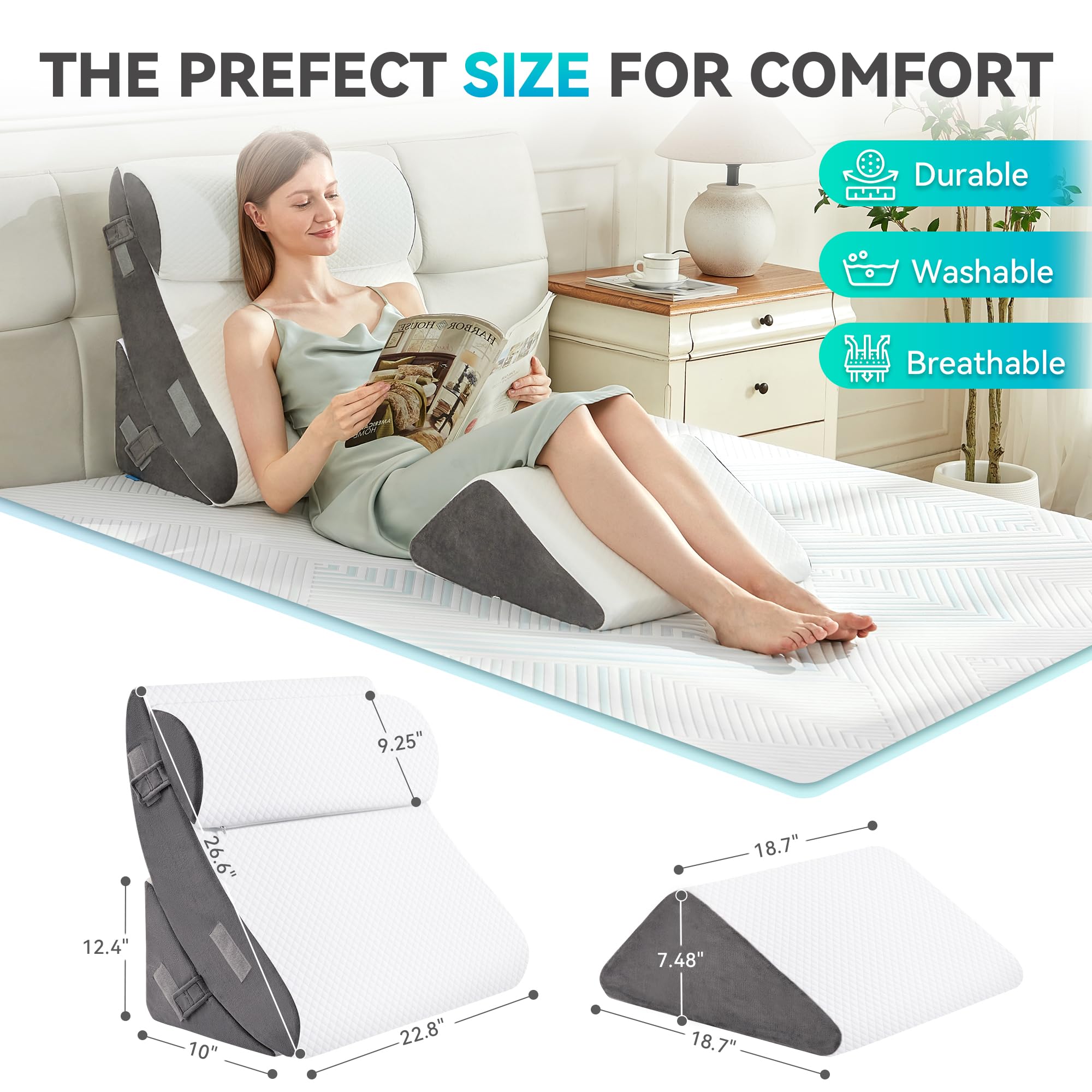 BDEUS set de cuatro cuñas en salón, configuraciones versátiles para descanso