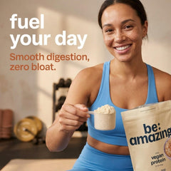 BE AMAZING desayuno saludable con batido proteico en ambiente cotidiano