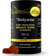 Be Bodywise gomitas frente del empaque que muestran 60 unidades y beneficio portable