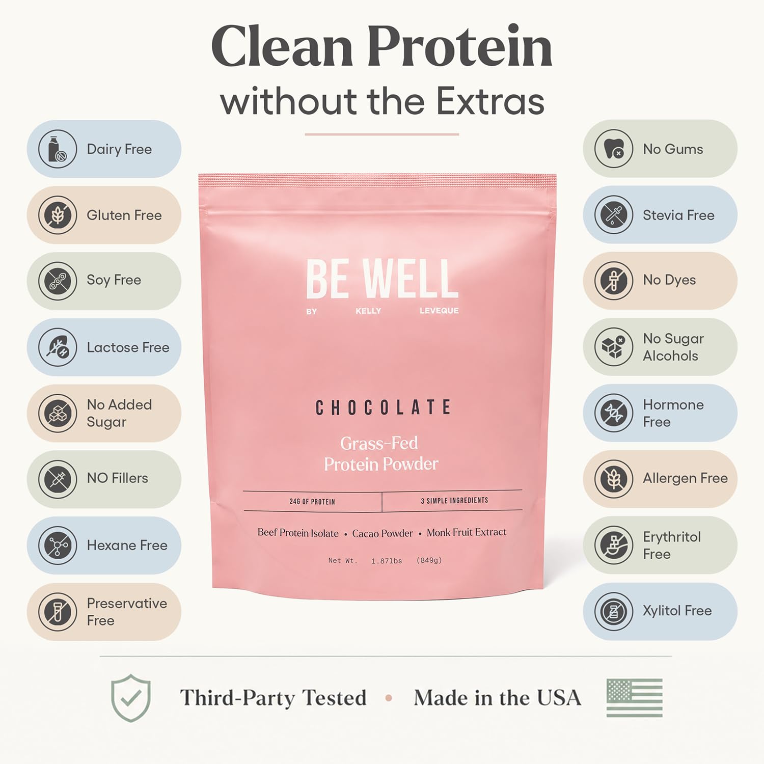 Be Well by Kelly batido de chocolate servido en vaso, saciante y cremoso