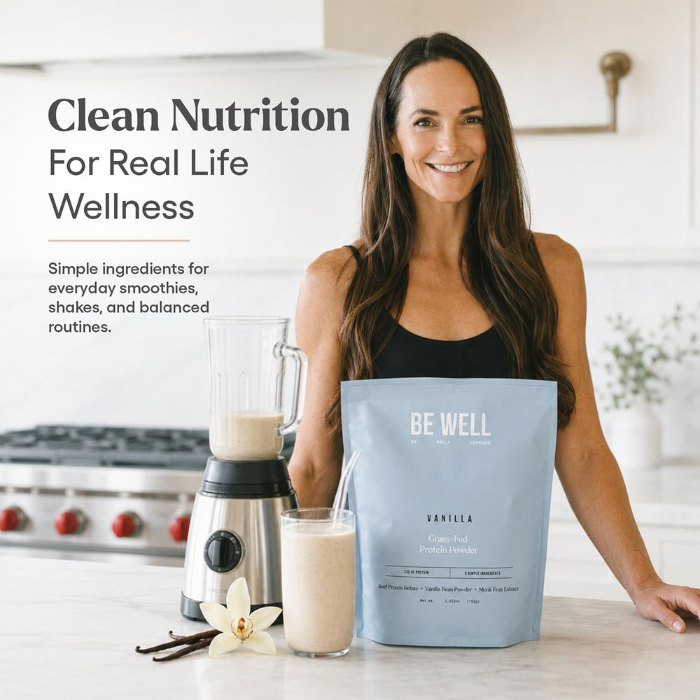 Be Well by Kelly LeVeque porridge con proteína añadida, muestra versatilidad en recetas