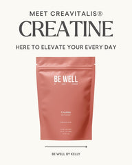 Creatina Be Well disuelta en batido Fab 4 para apoyo en entrenamiento y recuperación