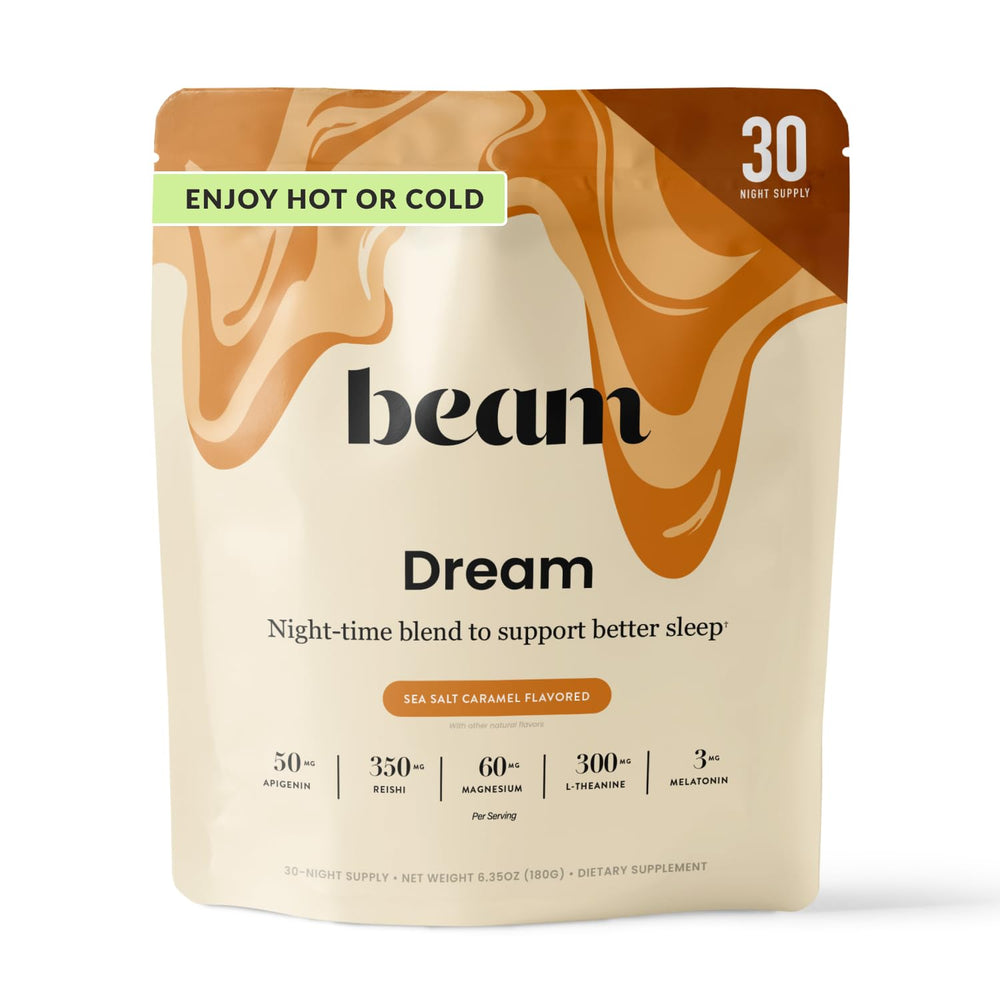 BEAM envase frontal mostrando la etiqueta y beneficios