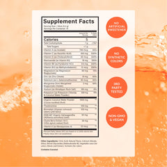 BEAM etiqueta nutricional detallada para revisar ingredientes y dosis por porción