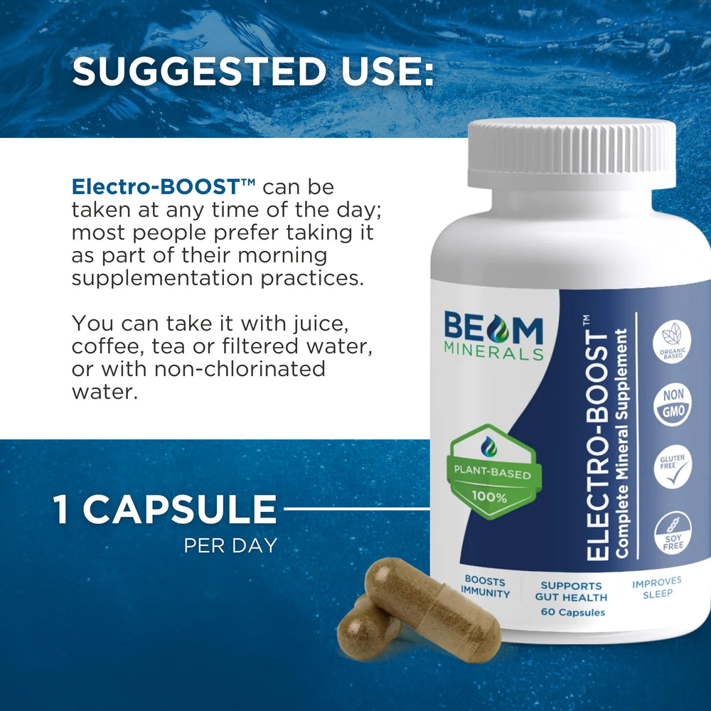 BEAM Minerals cápsulas junto a equipo deportivo para recuperación post-ejercicio