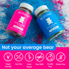 BEARVANA envase abierto con gomitas visibles, muestra cantidad y acceso fácil