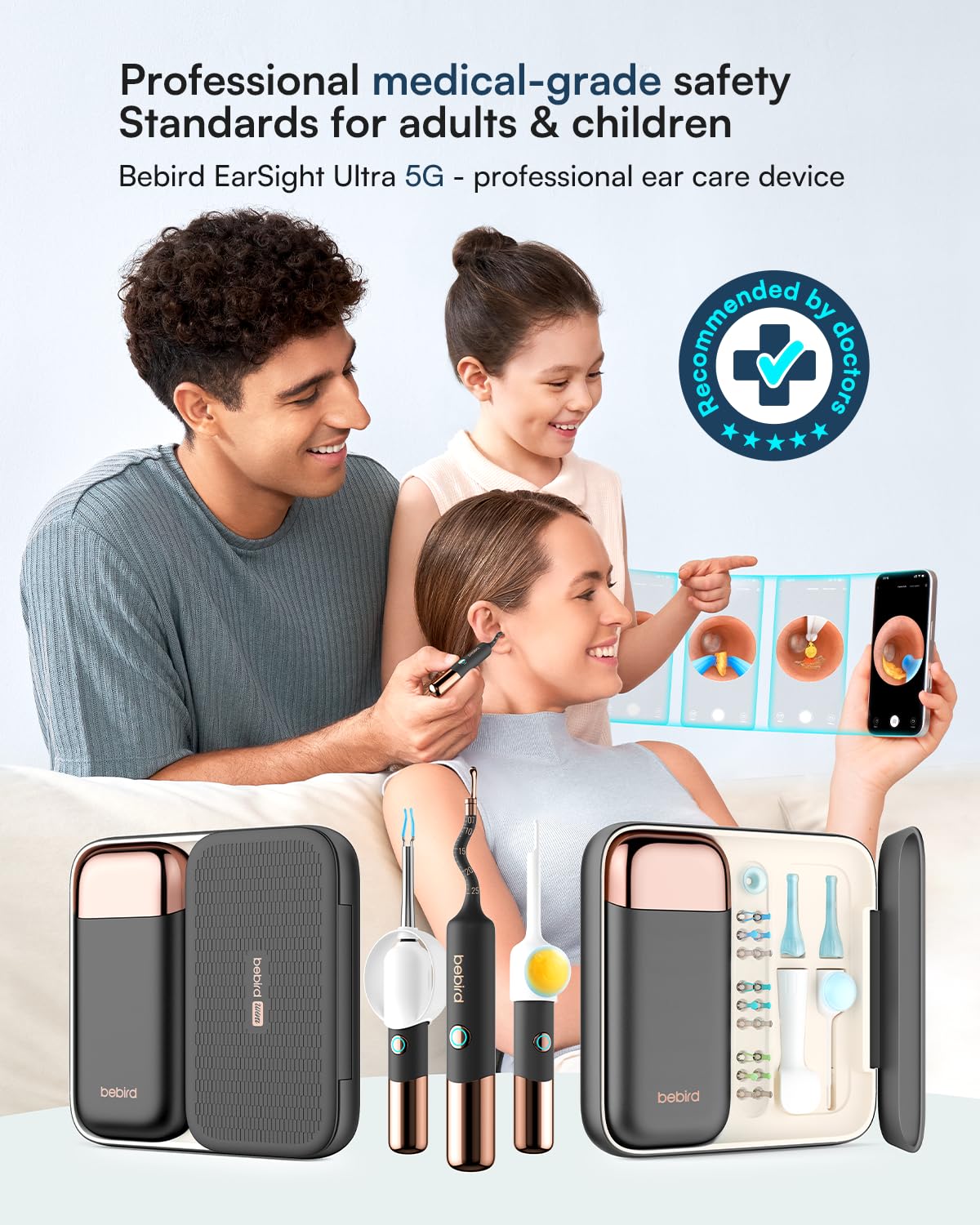 BEBIRD conjunto de puntas y herramientas para distintos tipos de cerumen