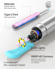 BEBIRD R1 LEDs encendidos iluminando el canal auditivo claramente