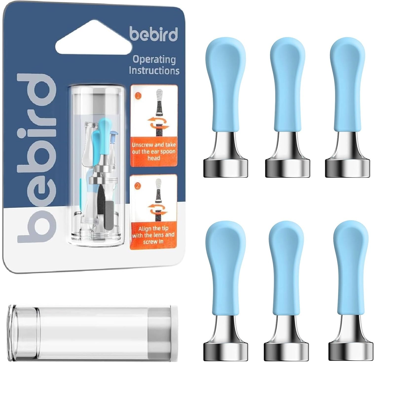 bebirdpromax paquete frontal con seis puntas, reemplazos higiénicos