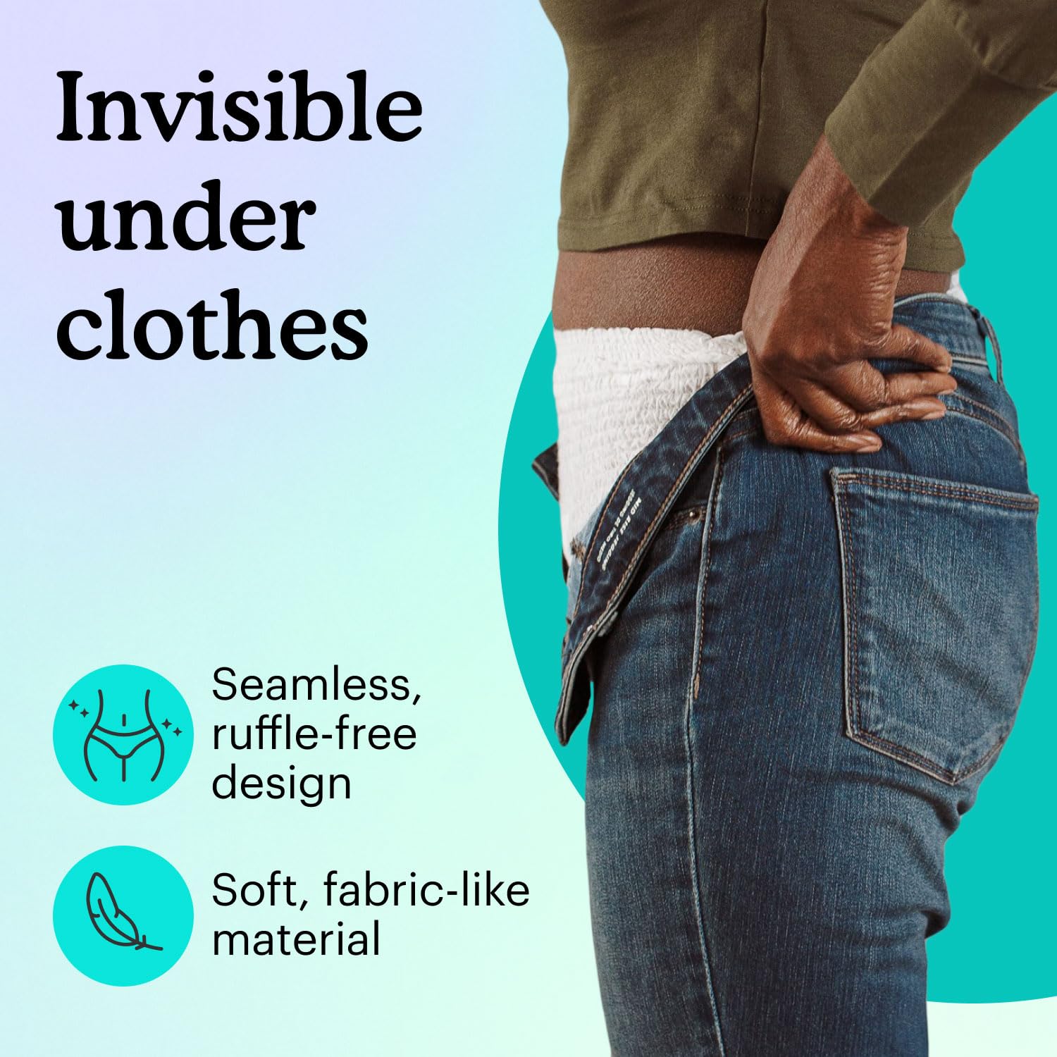 Because etiqueta con materiales y ventajas sin fragancias que protege piel sensible