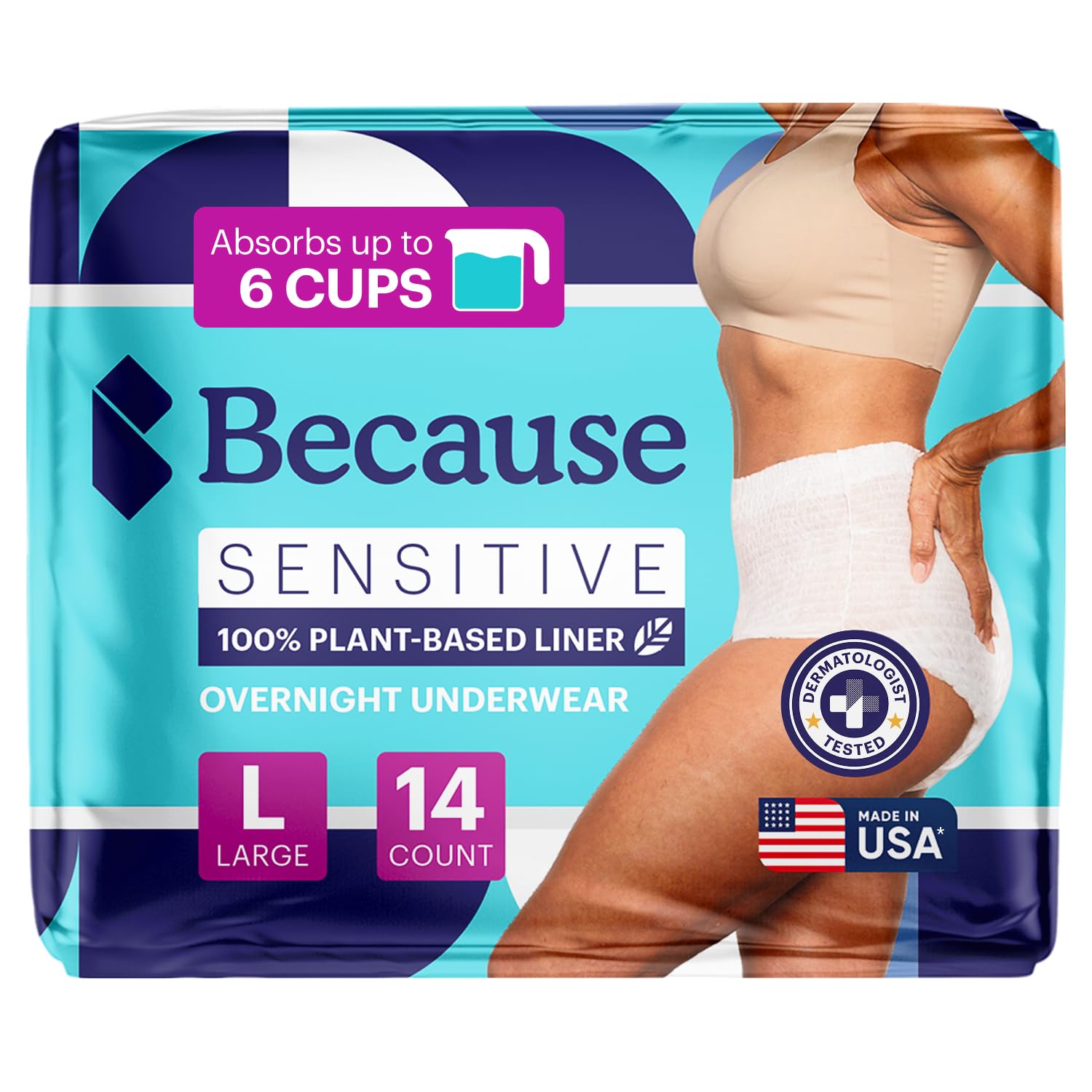 Because paquete frontal mostrando 14 unidades y beneficio de protección nocturna