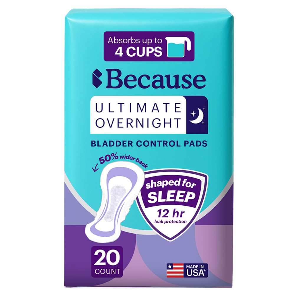 Because empaque frontal del paquete de 20 unidades mostrando marca y producto; confianza nocturna