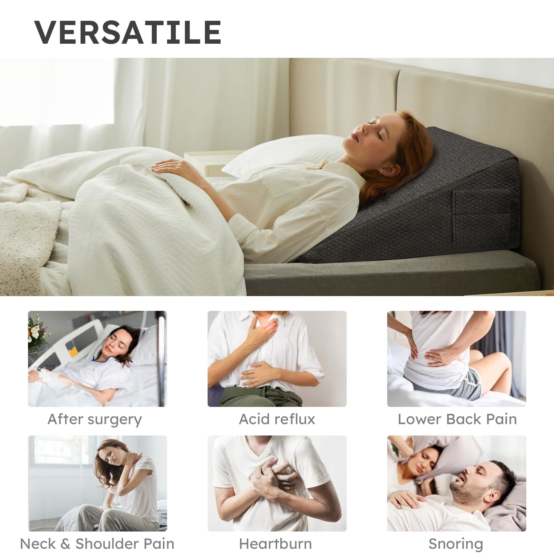Bedluxe bolsillos laterales guardan teléfono y mando con comodidad