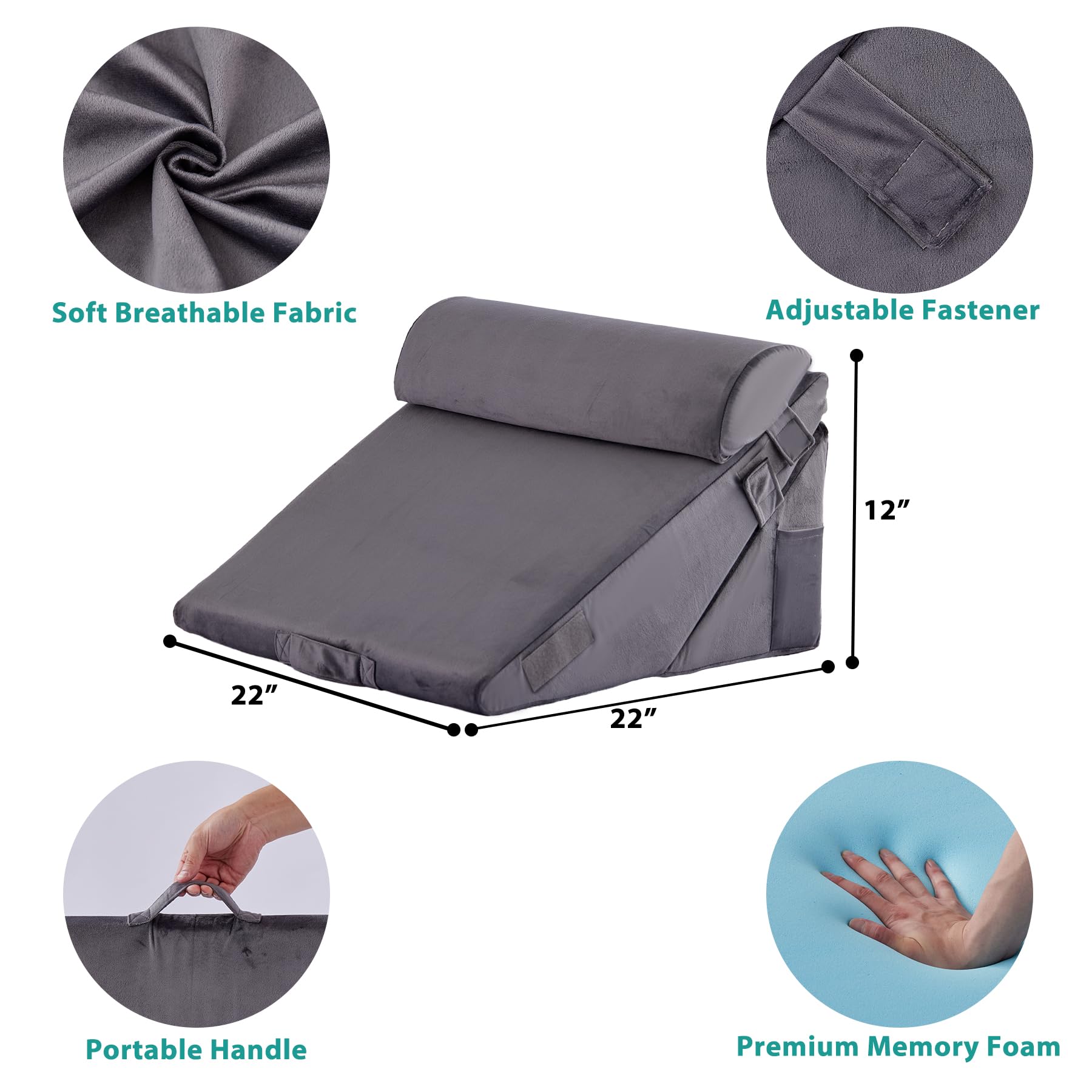Bedluxe comparación de tamaño con una mano para visualizar escala y portabilidad