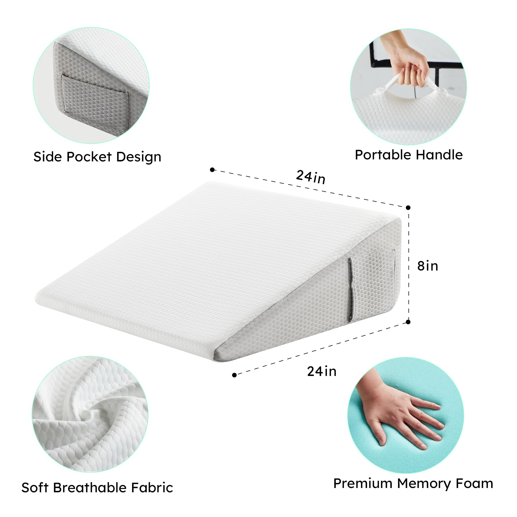 Bedluxe asa resistente para transportar la cuña fácilmente