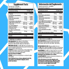 Bedotri etiqueta con ingredientes y colina visible para transparencia