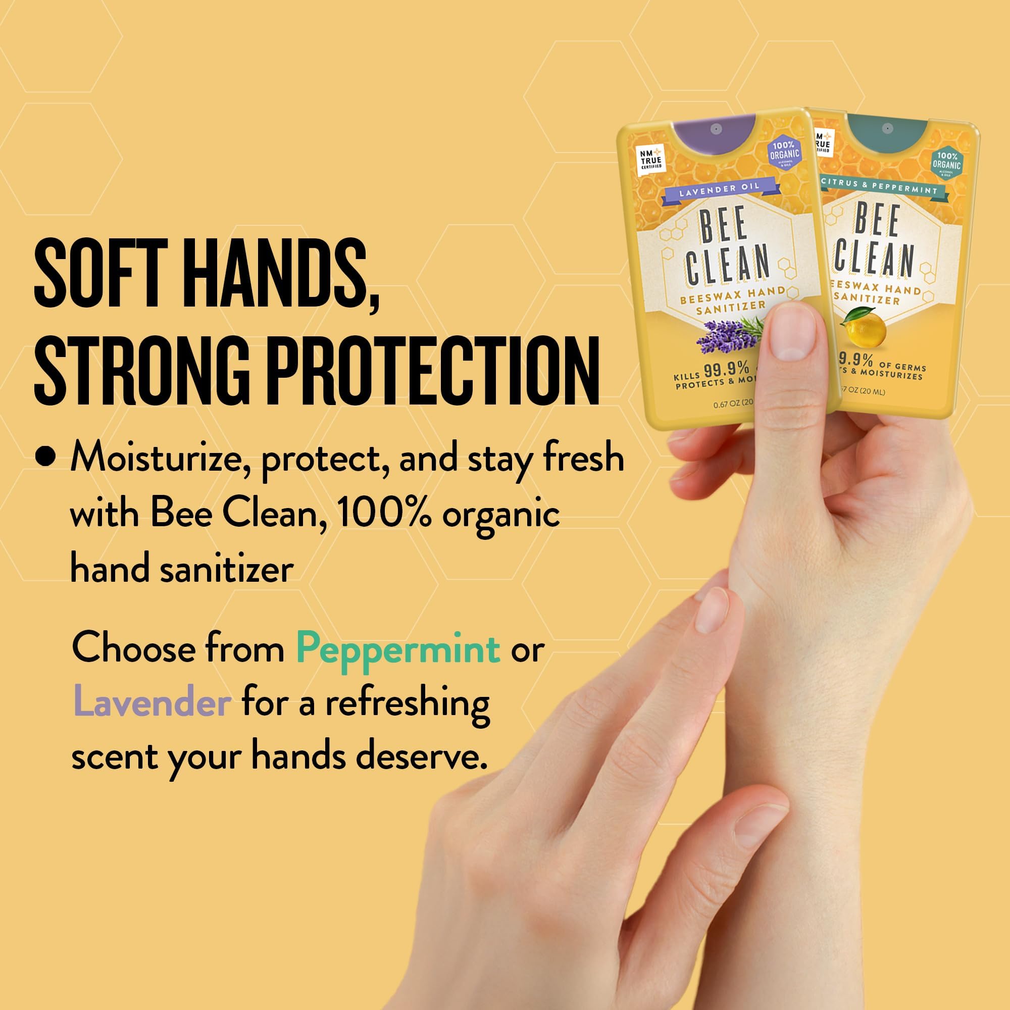 Etiqueta Bee Clean con ingredientes orgánicos, transparencia y confianza
