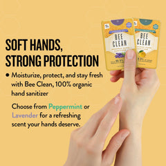 Etiqueta Bee Clean con ingredientes orgánicos, transparencia y confianza