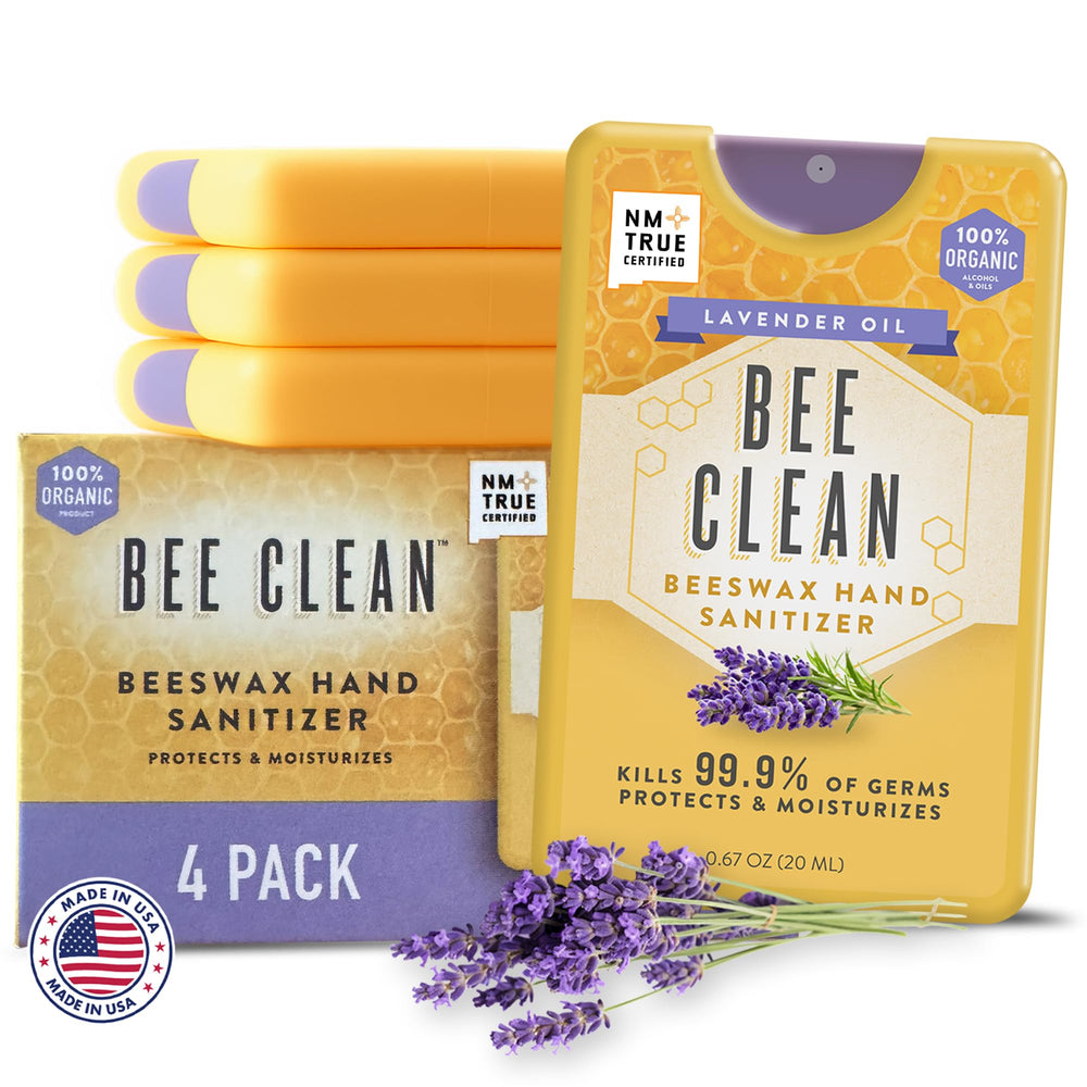 Bee Clean pack frente con cuatro sprays, conveniente y portátil