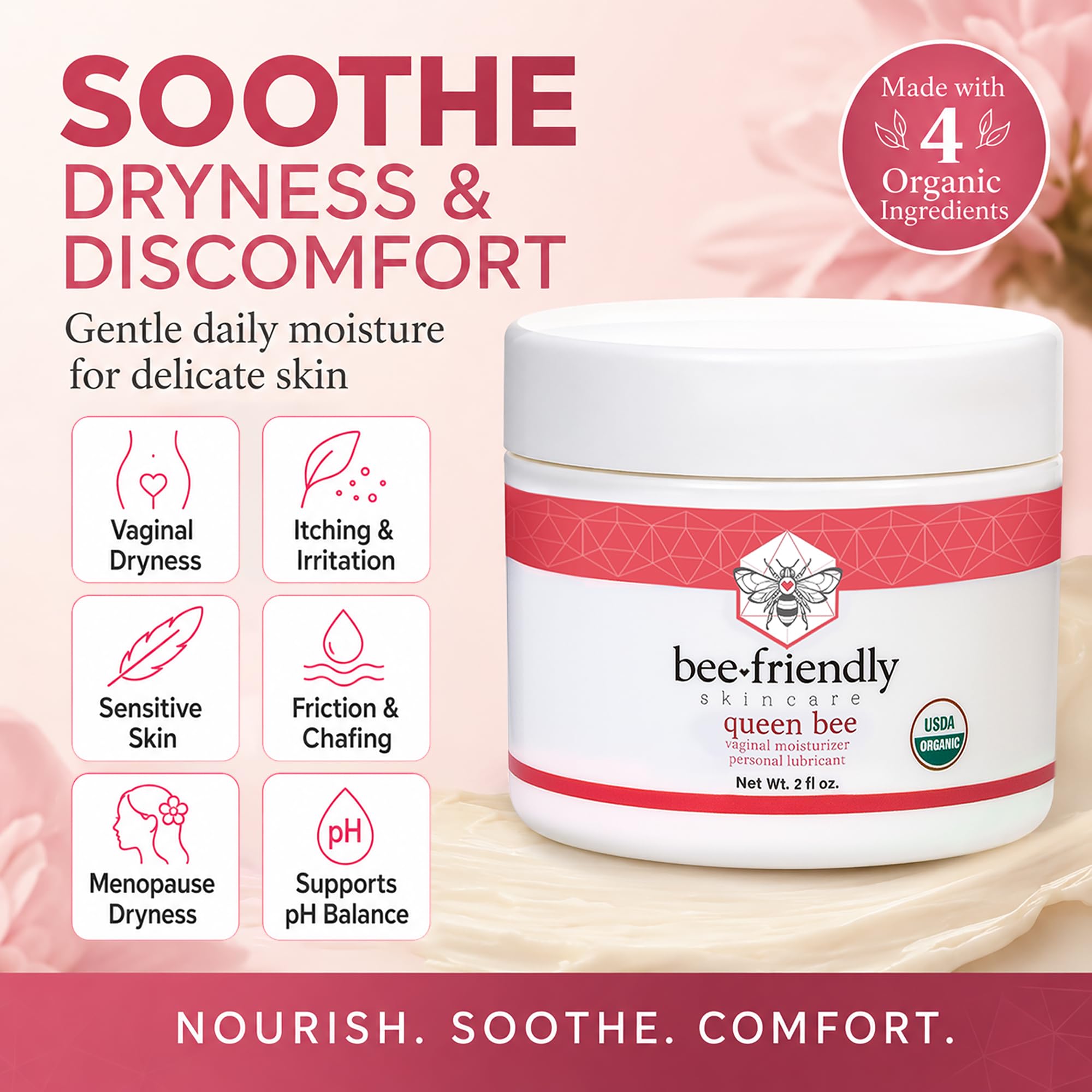 BeeFriendly textura cremosa detalle que hidrata y no es pegajosa