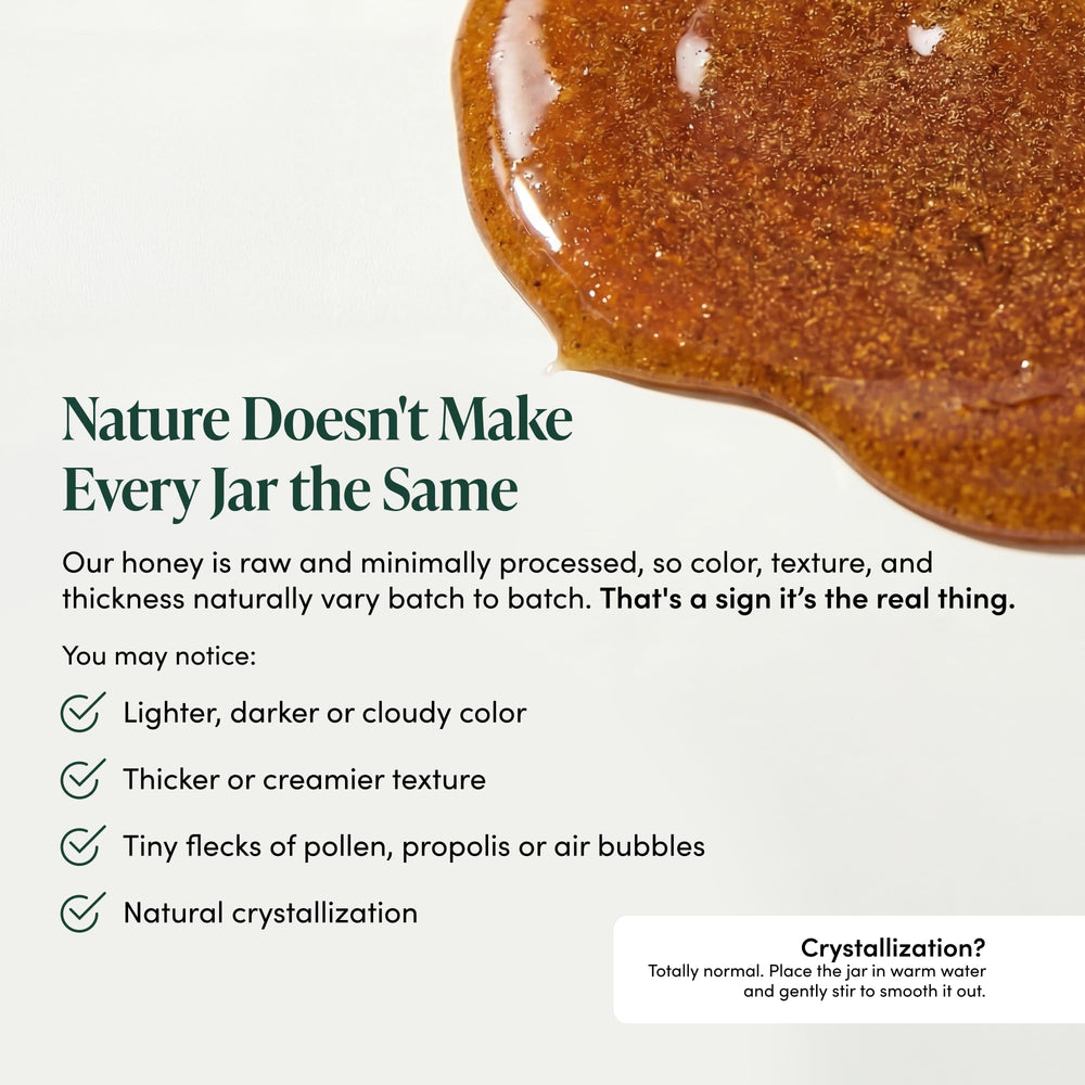Beekeeper's Naturals frasco en cocina como opción de regalo y uso diario