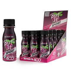 BEET IT envase frontal mostrando 15 viales y beneficios de rendimiento